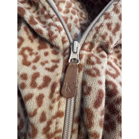 Kuling Northpole fleece One Piece Romper With Hood Leopard Print 12-18 Months - Picture 4 of 12